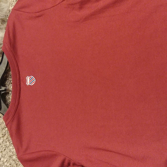 Maroon and white short sleeve crop top - Picture 7 of 13